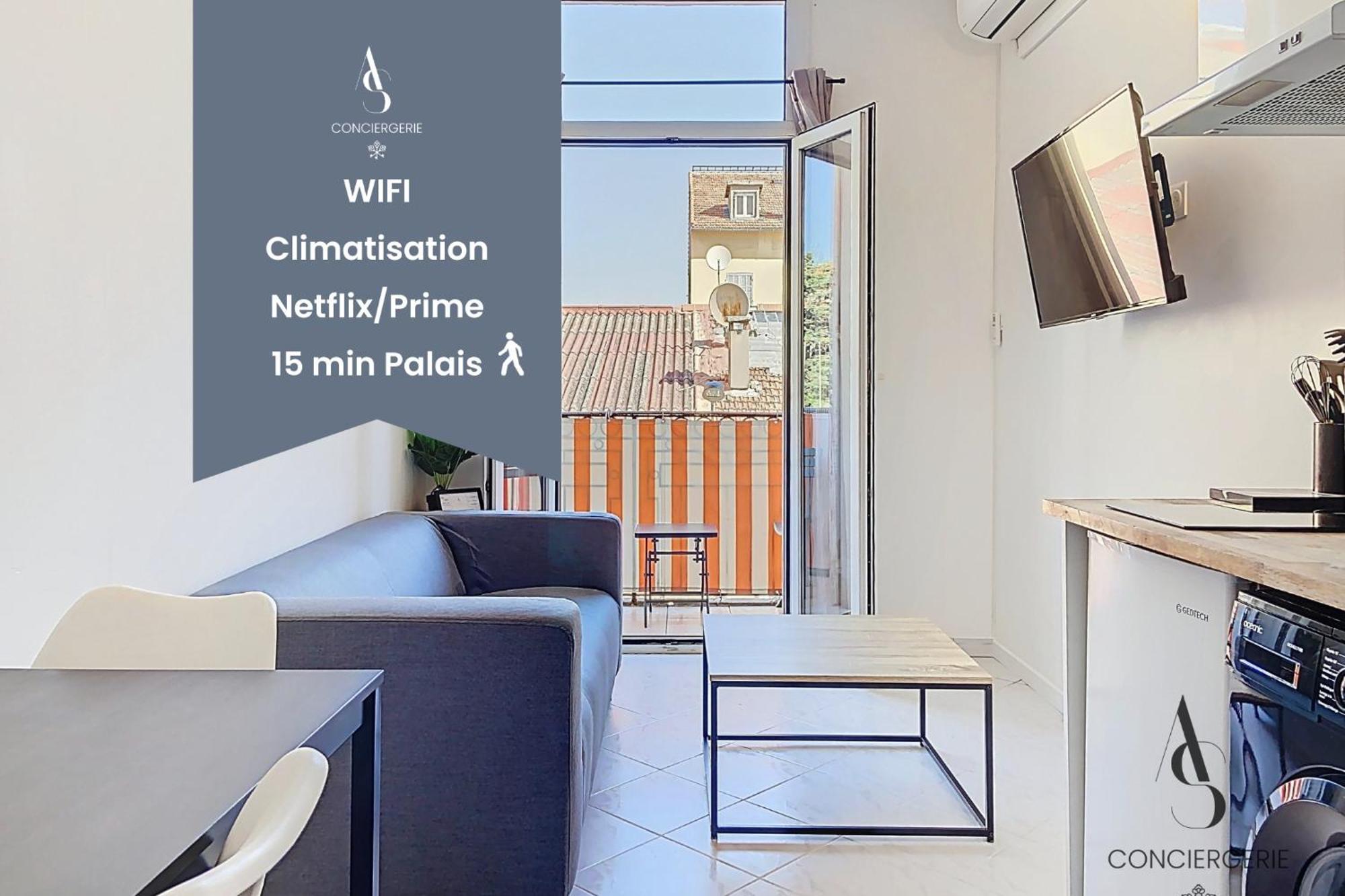Appartement L'horloge Ii - 2 Pieces - 15 Min Palais - Cannes